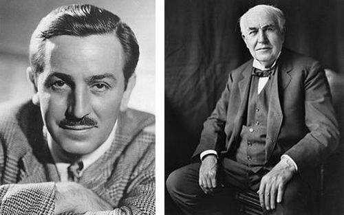Walt Disney et Thomas Edison maîtres dans l'art de la persévérance et pas de l'échec