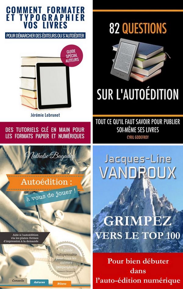 guides autoédition pour écrire un roman et publier un livre sur Amazon KDP tutoriel typographie - Cyril Godefroy, Jacques-line Vandroux, Nathalie Bagadey, Jérémie Lebrunet