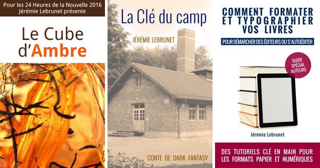 livres publiés par l'écrivain Jérémie Lebrunet en 2017